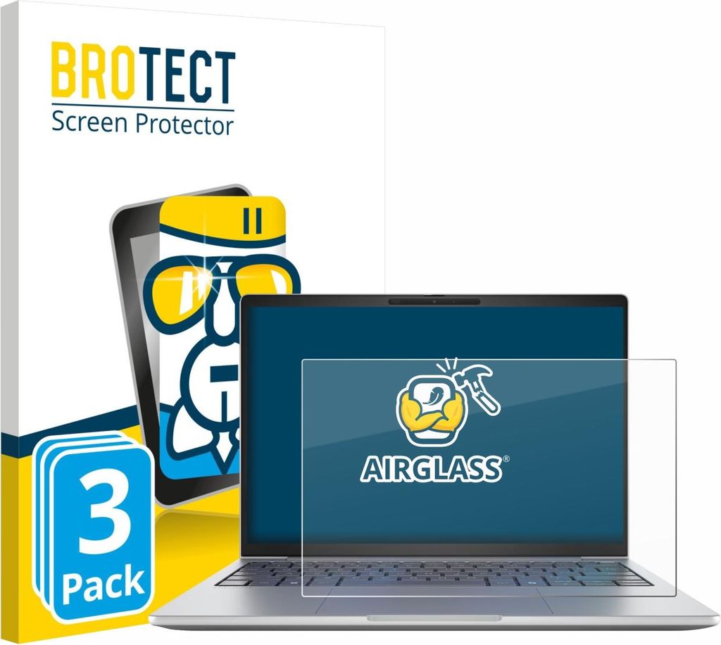 3x BROTECT Schutzglas für HP EliteBook 8 G1i 13" Schutzfolie Panzer Folie Glas Display Schutz klar