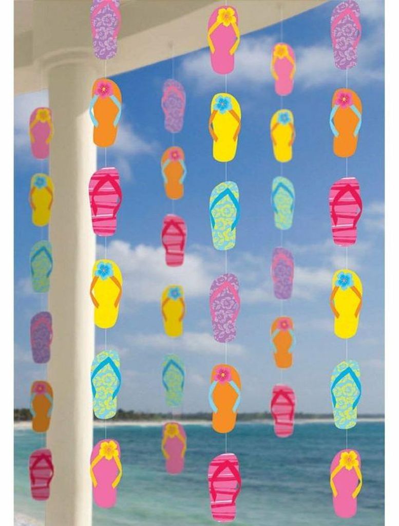 6 hängende Flip Flop Girlanden Produktbild 