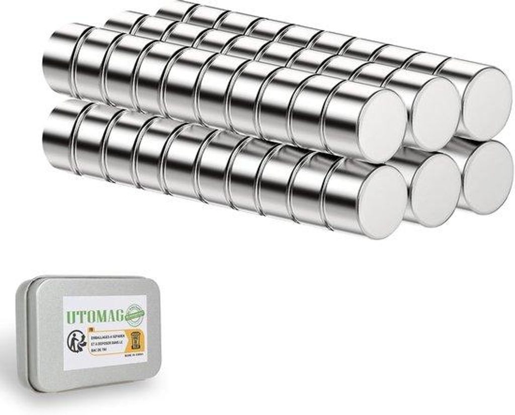 Mini magneten 60 stuks, 5 x 3 mm, ronde neodymium magneten, extra sterke, kleine krachtmagneten, voor kantoor, school, keuken, met whiteboard en pr...