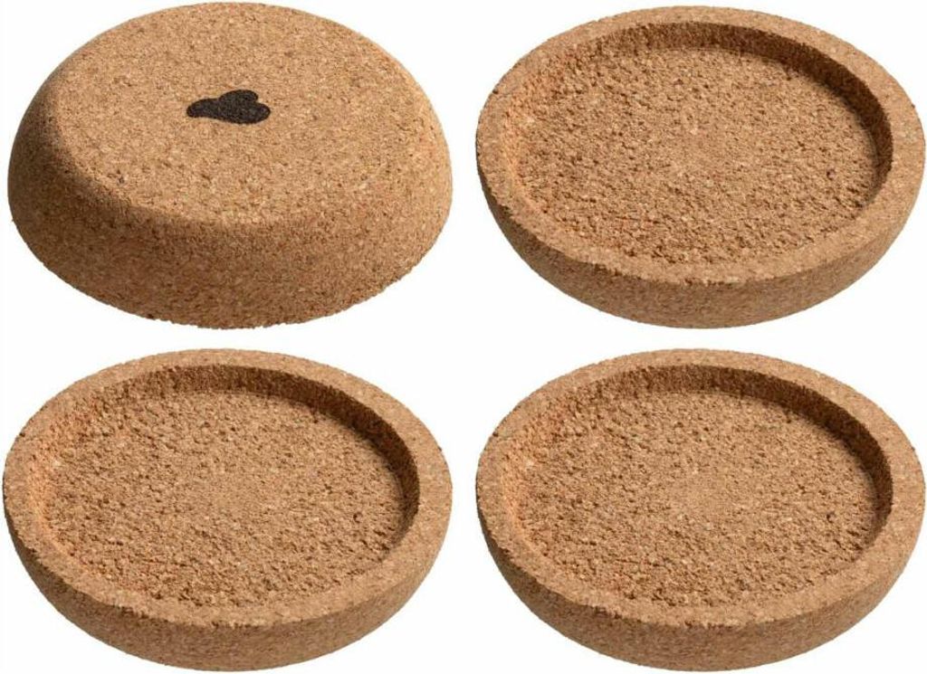 Leonardo Korkuntersetzer GOCCE, 4er Set, Untersetzer, Getränkeuntersetzer, Kork, Ø 6 cm, 057173