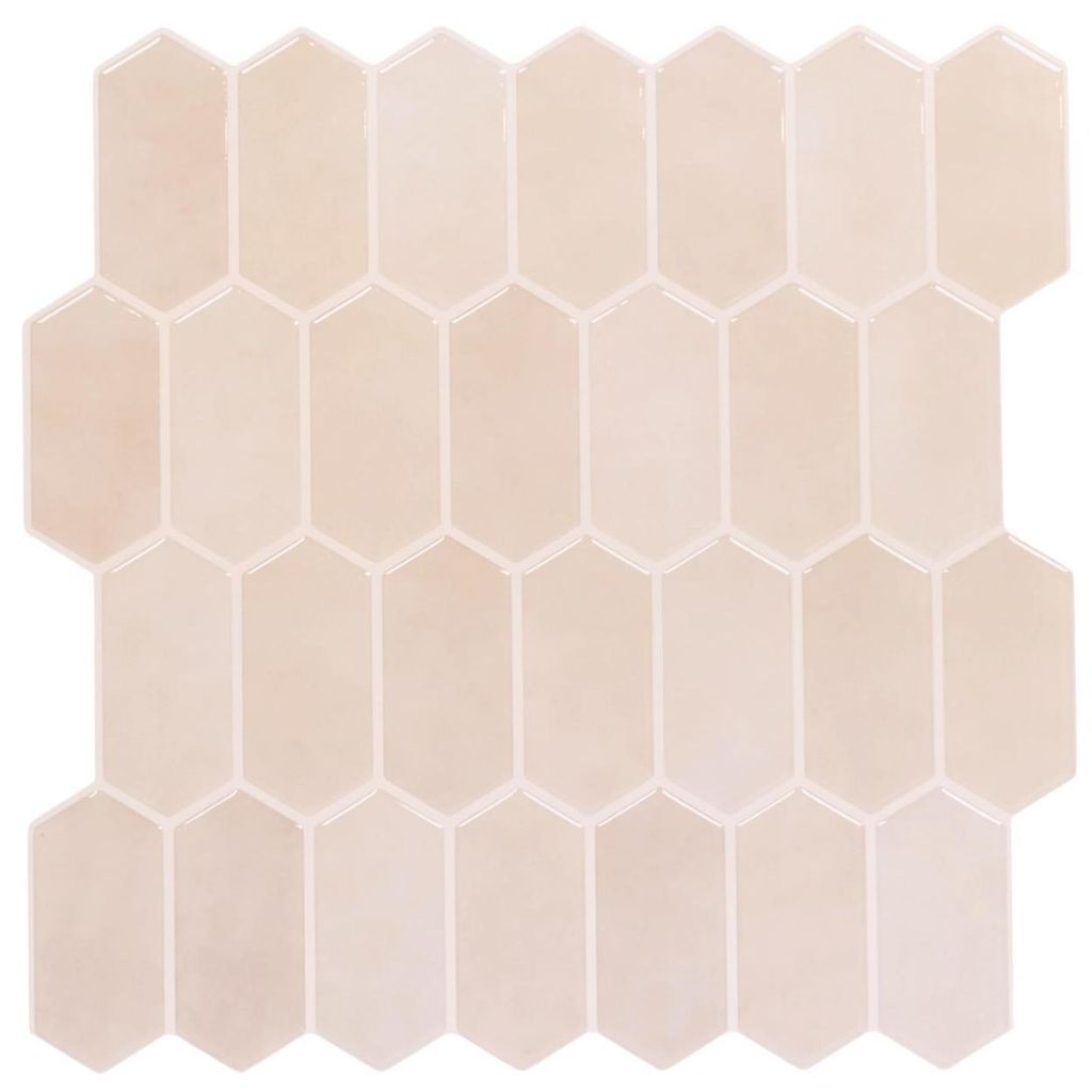 HowHomely Fliesenaufkleber Wandpaneele Klebefliesen 4er Set beige 30,5 x 30,5 cm
