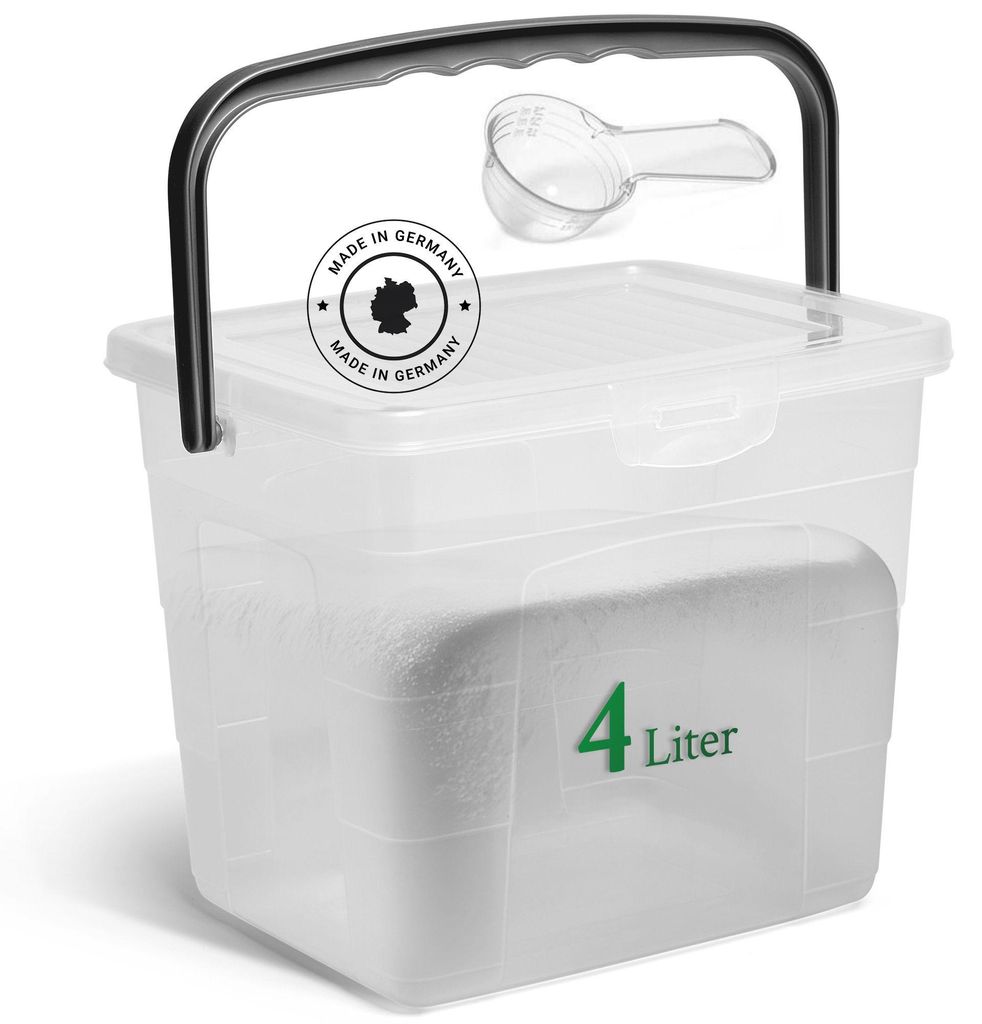 Novaliv wasmiddelbox met deksel, 4 liter, transparant, Productafbeelding 