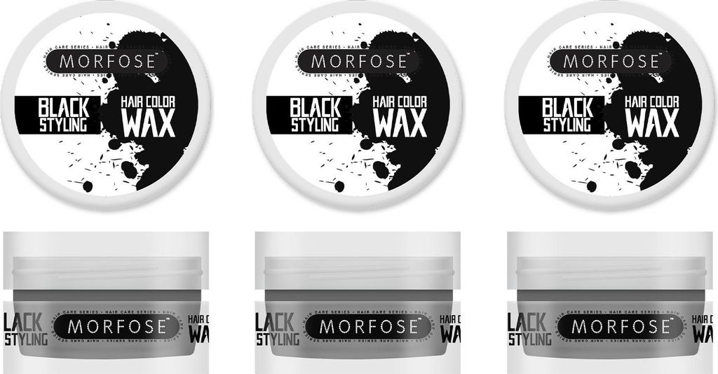 Color Hair Wax Schwarz 3x100 ml Produktbild 