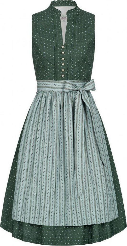 Dirndl midi Jette in Petrol von Nübler Größe 42