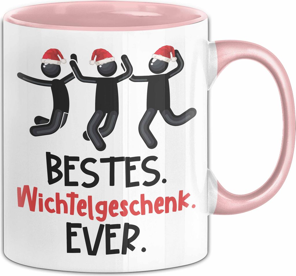 Wichtelgeschenk Tasse Geschenk bis 20€ Schrottwichtelgeschenk Schrottwichteln Bestes Wichtelgeschenk Ever Männer (Rosa)