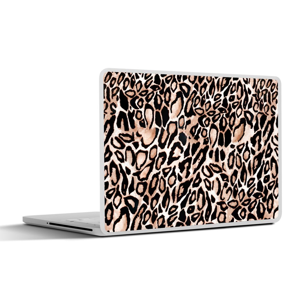 MuchoWow Laptop Aufkleber Sticker Cover Pantherdruck - Braun - Schwarz - Flecken 36.5x27.5 cm - Laptop-Sticker