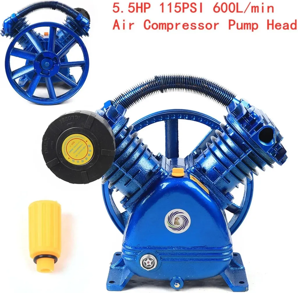 Tête de compression bicylindre 4 kW 850 tr/min robuste Type V Bleu - 2