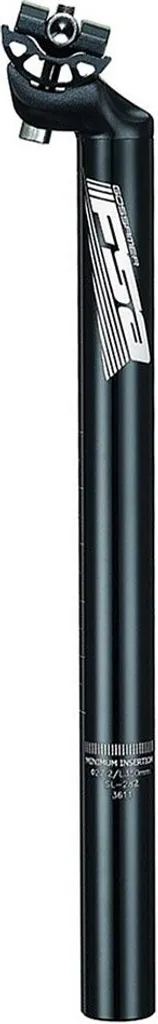 Tige de selle FSA Gossamer SB20 Nano Ø31,6x350 mm noire légère et robuste