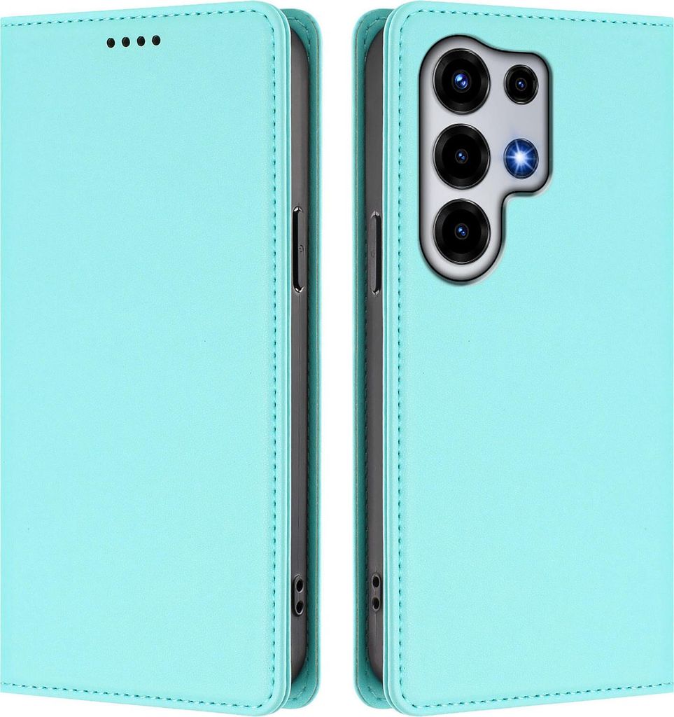 Handyhülle für itel Super 26 Ultra, Kunstleder Klapphülle Stoßfeste Magnetische Hülle mit Ständer Türkis