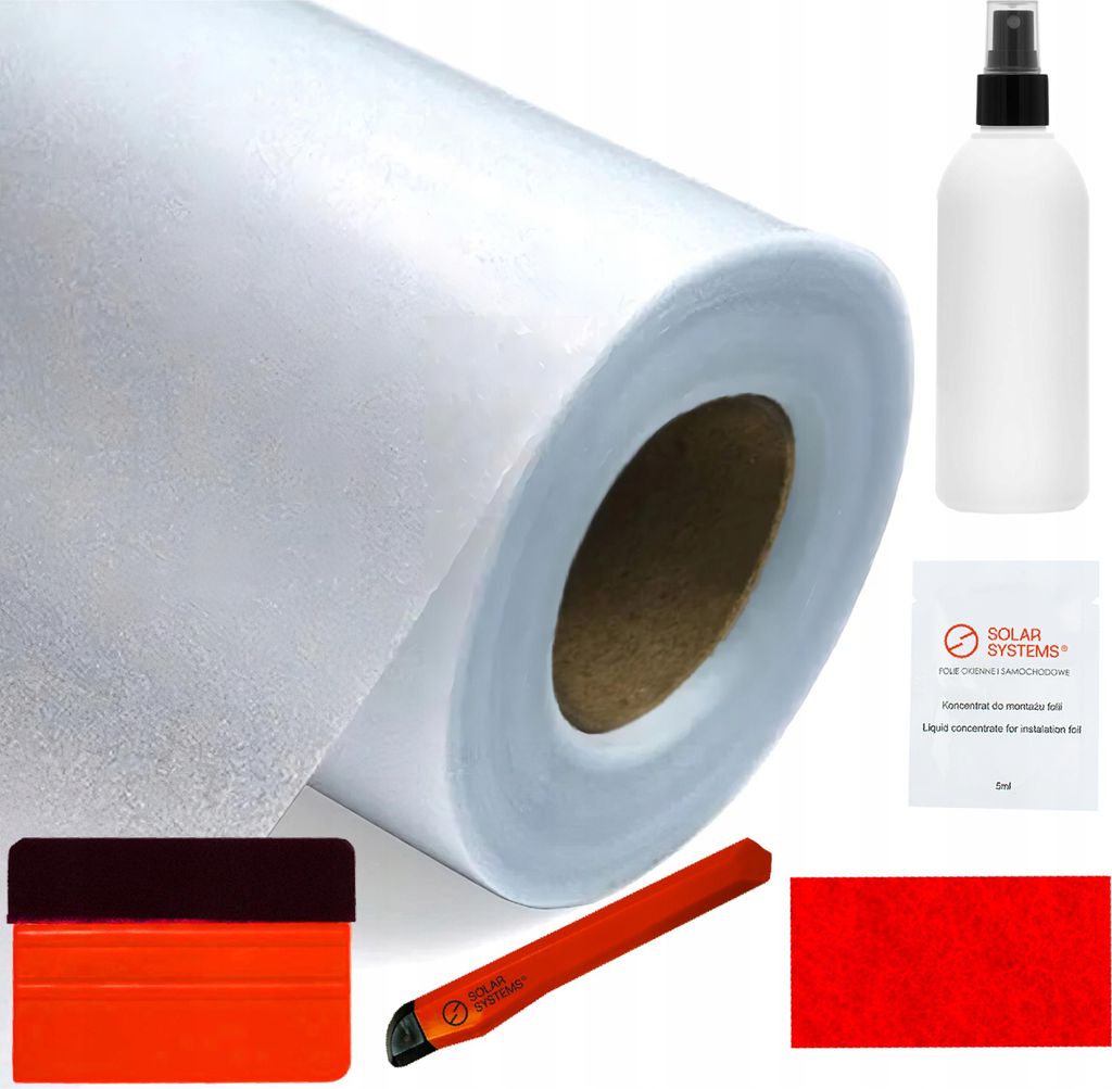 Solar Systems | Fensterfolie Milchglas - 44,5 x 300 cm - Selbstklebend - Sichtschutz und UV-Schutz