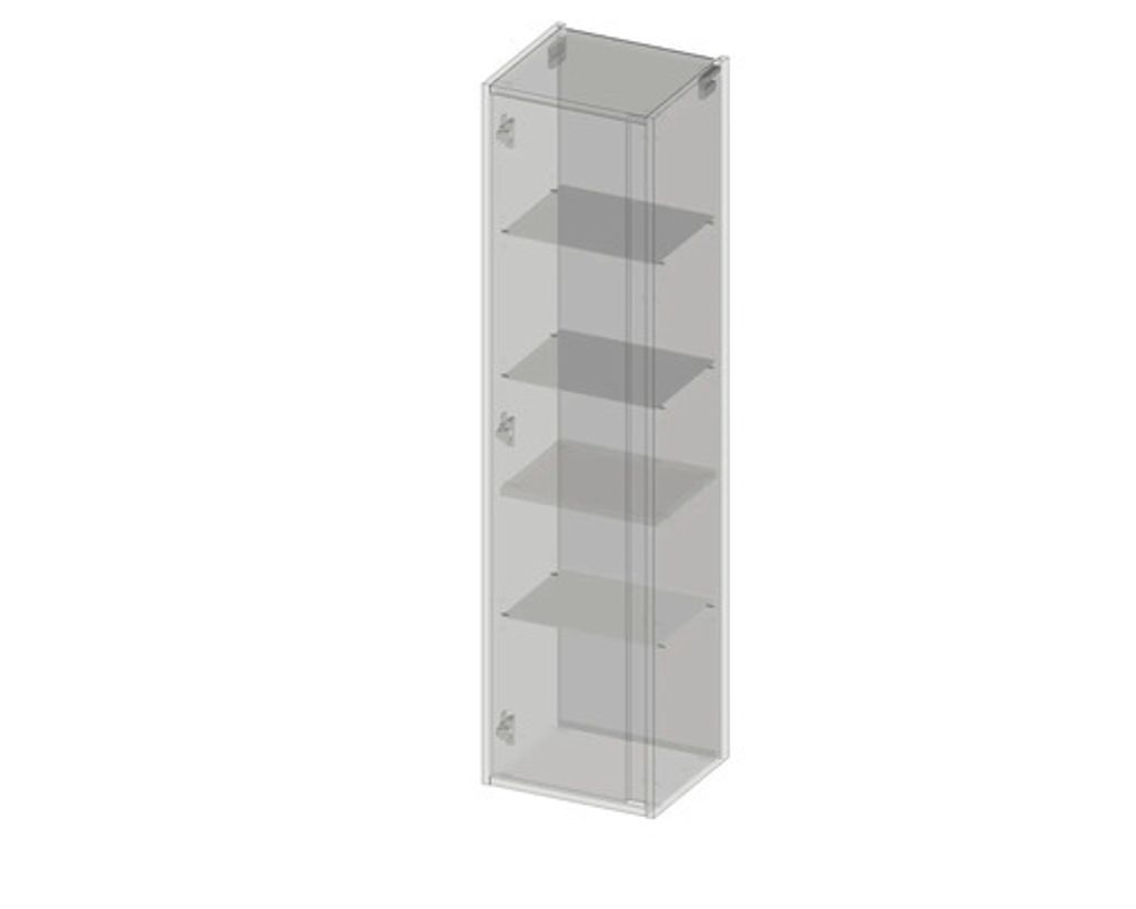Hängehochschrank mit 1 Tür Devo Cristal 2.0 links BxHxT 40x160x35 cm antique rose/rosa pesca glass