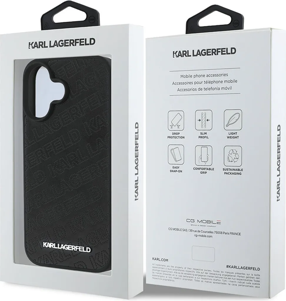 Coque iPhone 16 matelassée Karl Lagerfeld en polyuréthane robuste - 6