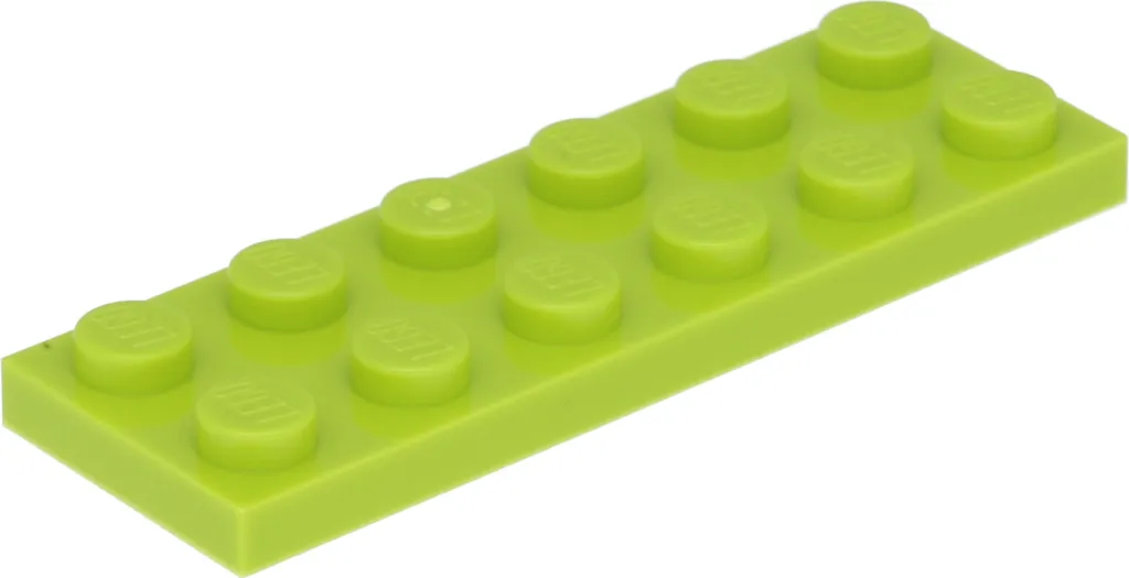 Lego 3795 Planche 2x6 Lime - Lot de 250 Pièces Originales en Vrac