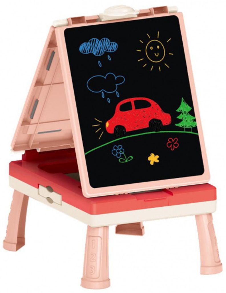 Luna Zeichenbrett Junior 38,5 x 29 x 50 cm 44-teilig rosa/rot