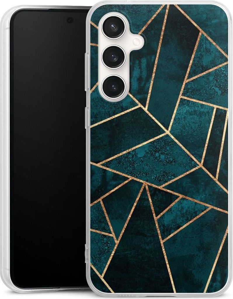 DeinDesign Handyhülle für Samsung Galaxy S23 FE Silikon Hülle Case Smartphone Schutzhülle Elisabeth Fredriksson Gold & Kupfer Stein