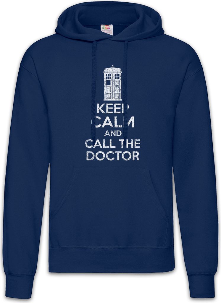 Urban Backwoods Keep Calm And Call The Doctor, Herren Hoodie, Farbe: Navy, Größe: 2XL
