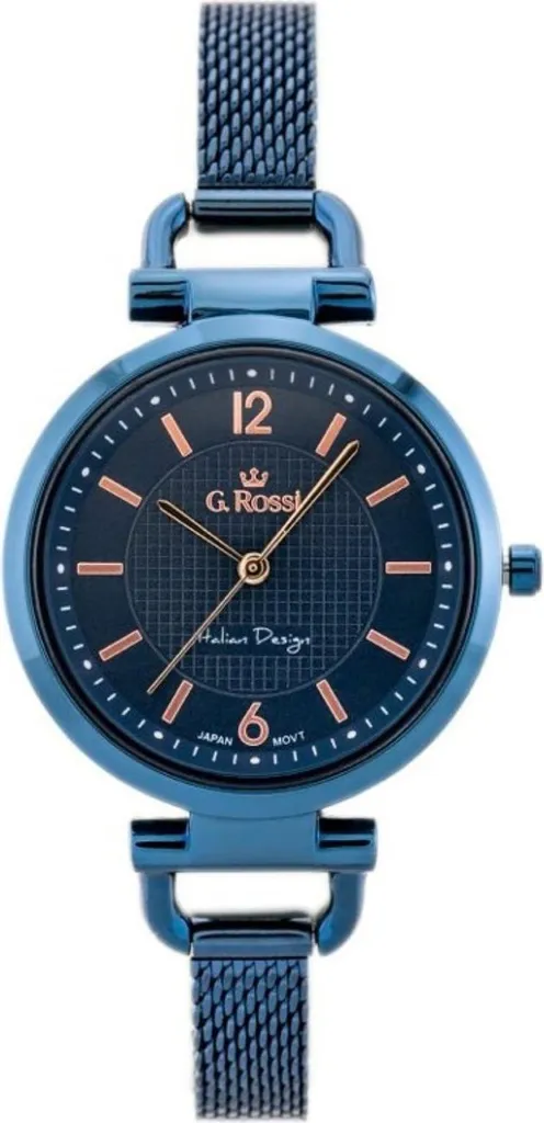 Montre G. Rossi Lesti 3652B zg772h Bleue avec son Coffret Cadeau Élégant