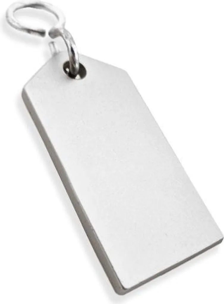 Porte-clés métal argenté finition Bercy 60 x 30 mm haute résistance