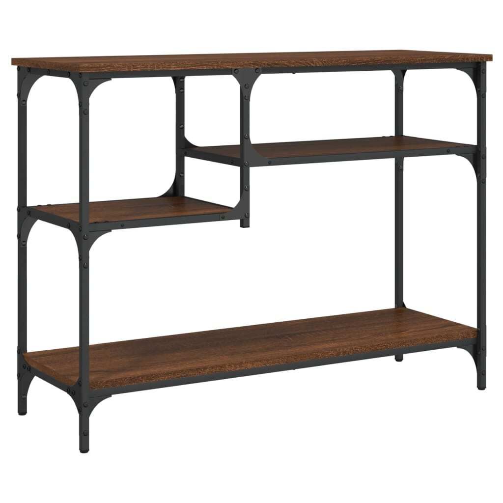 vidaXL Konsolentisch mit Ablagen Braun Eichen-Optik 100x35x75 cm