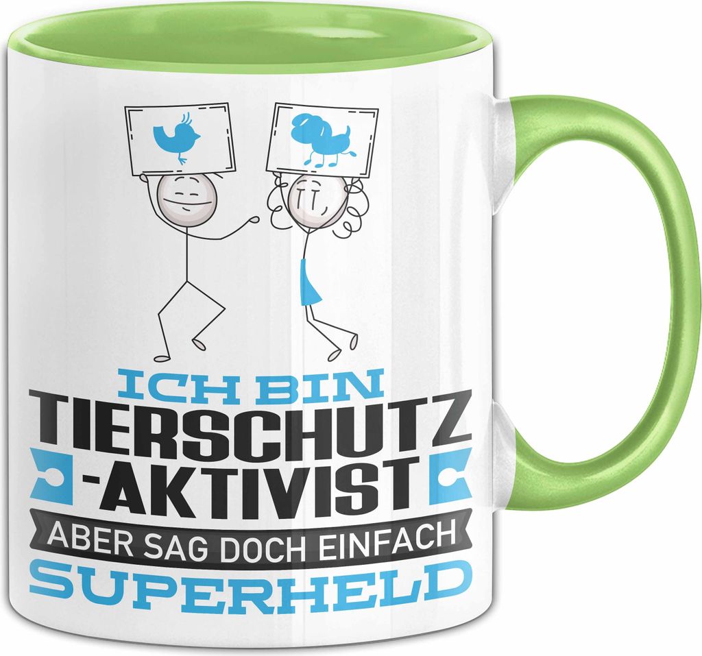 Tierschutzaktivist Geschenk Tasse Ich Bin Tierschutzaktivist Aber Sag Doch Einfach Superheld Lustige Geschenkdiee für Tierschutzaktivist Kaffee-Be...