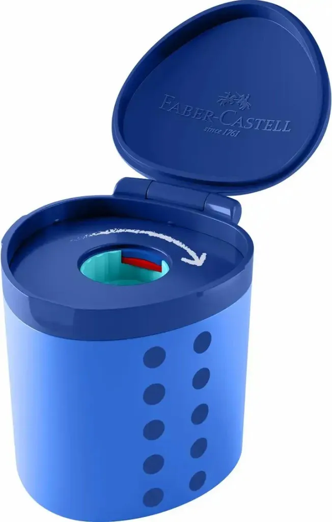 Temperino Faber-Castell Grippy Blu 181790 | Addio Trucioli in Cartella
