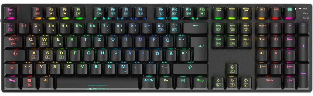 Sharkoon SKILLER SGK36W Tastatur Gaming RF Wireless QWERTZ Produktbild 