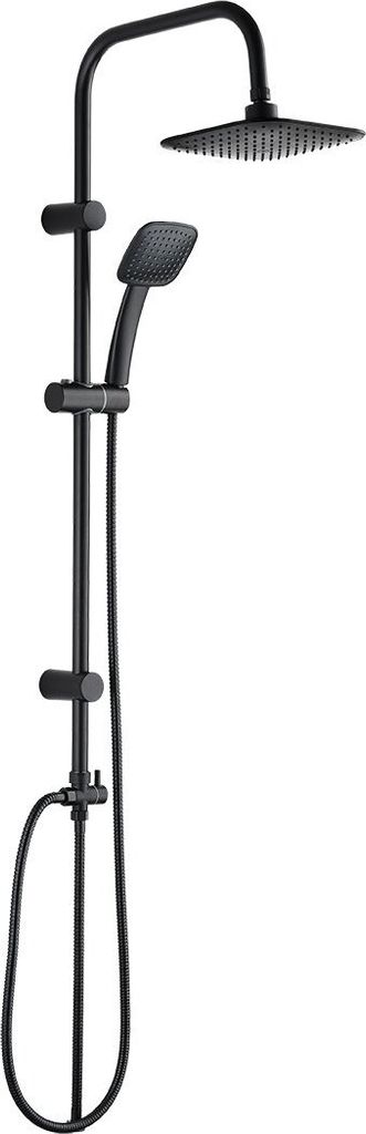 Kuchinox | Ondo Duschsäule - Schwarz - Ergonomisches Design - Einfache Montage - Badezimmerarmatur