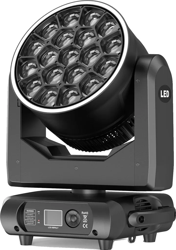 Projecteur DMX 19X15W RGBW 4in1 Wash LED à effets de couleurs pour scène