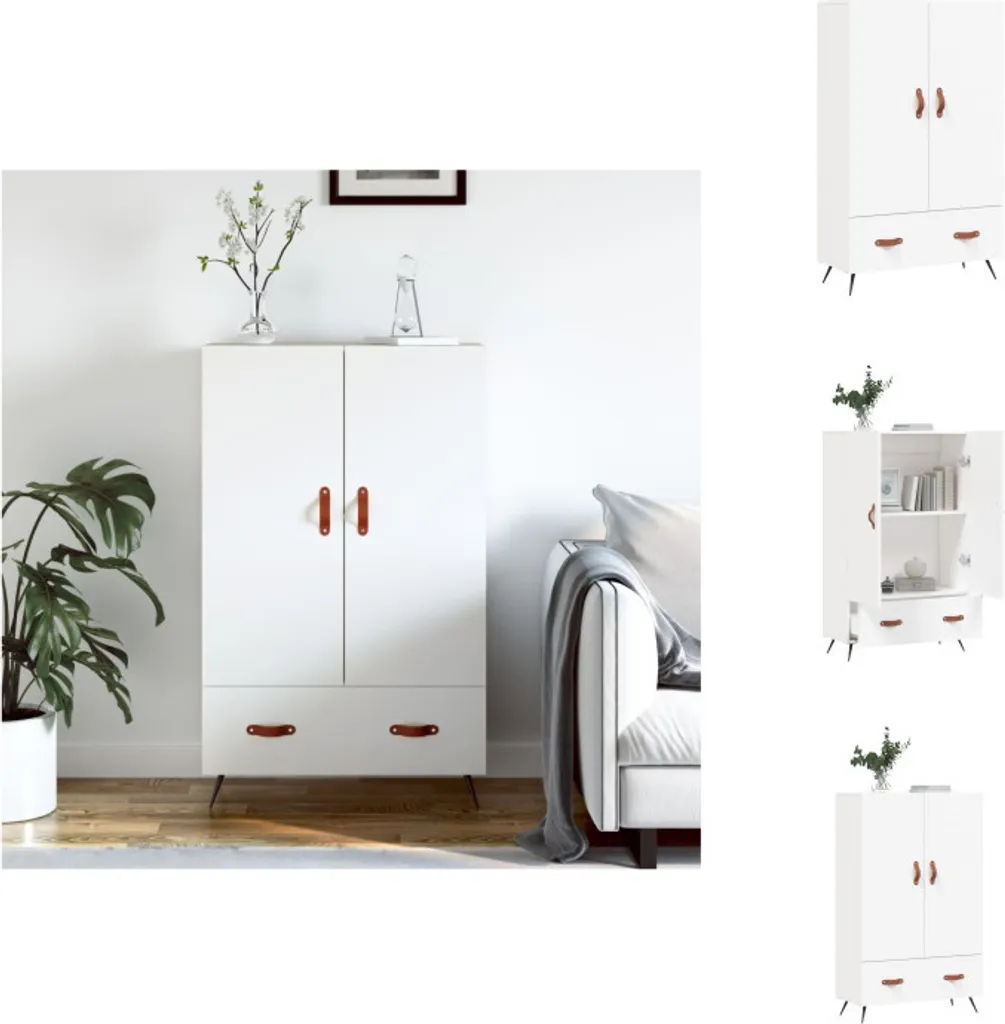 vidaXL Credenza Bianca 69,5x31x115 cm | Mobile Alto Salotto e Ingresso