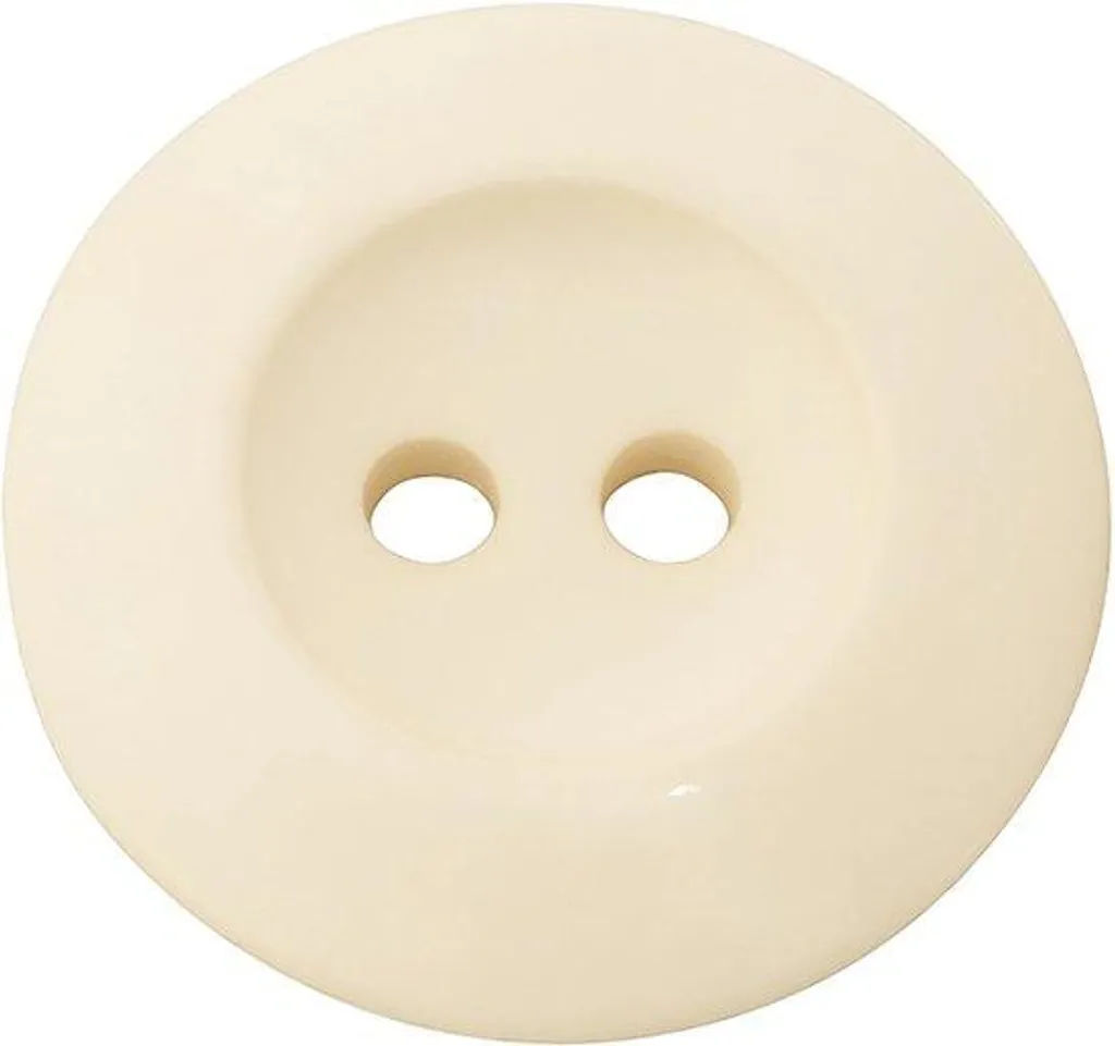 AERZETIX C74097 Lot 10 Boutons Ronds Écru 20mm 2 Trous 32L Couture