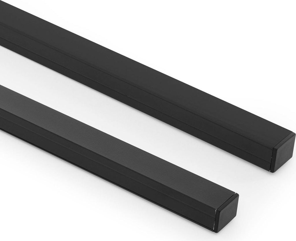 Aluminiumprofil Aufbau für LED Streifen bis 15 mm Schwarz 2 m Schwarz transluzent