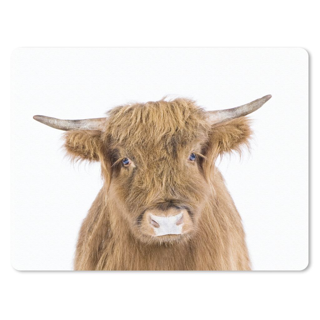 MuchoWow Mauspad Mousepad Schottischer Hochländer - Tiere - Braun - Natur 23x19 cm - Mousepads - Maus Mat - Pad - Mausunterlage - Schreibtischun...