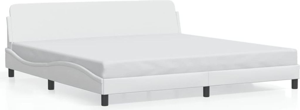 vidaXL Bettgestell "Dover" Weiß 200x200 cm Kunstleder