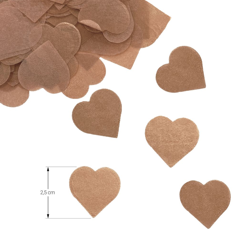 Oblique Unique Herz Konfetti – über 500 Stück, In Rot, Größen 1cm, 1,5cm, 2cm