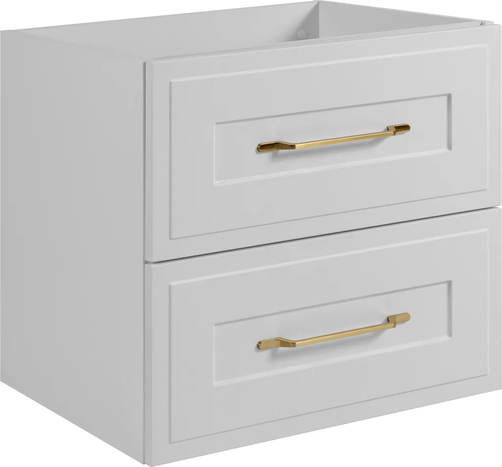 Meuble sous-vasque 60cm blanc, structure robuste et finition classique
