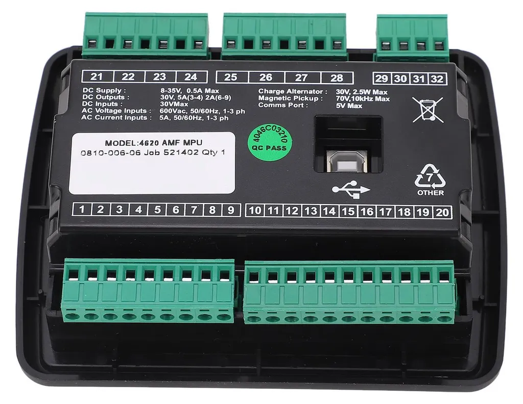 Commande de groupe électrogène triphasé 600V avec écran LCD intégré - 18