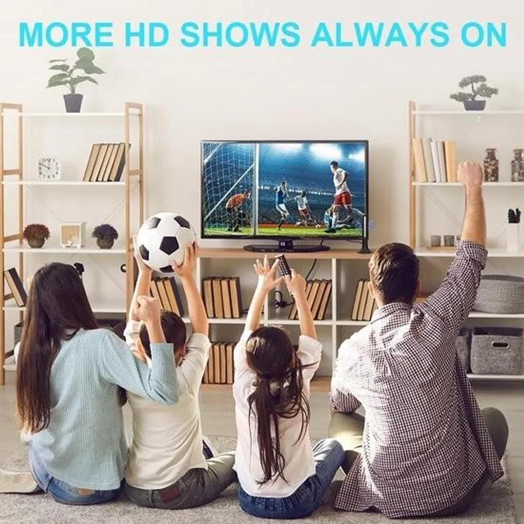 Antenne TV amplifiée à rotation 360° pour réception optimale 4K - 3