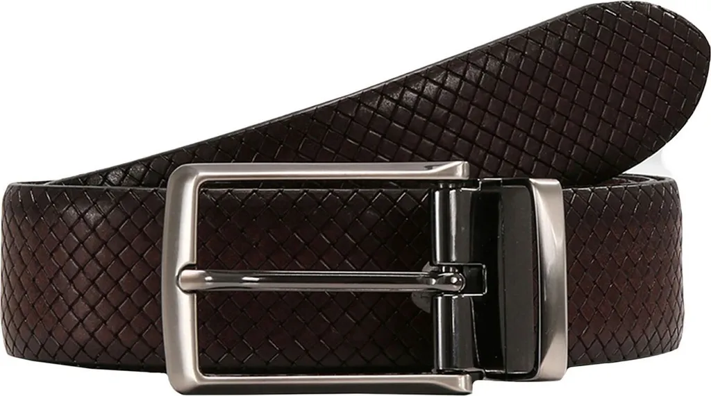 Cintura Uomo LLOYD Pelle Marrone Scuro 3,5 cm W85 | Alta Qualità