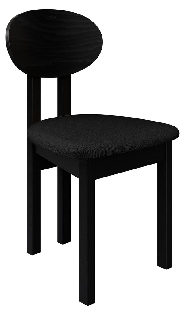 MIRJAN24 Stuhl Divo III, Esszimmerstuhl aus Buchenholz, 47x48x85 cm (Holzfarbe: Schwarz, Stofffarbe: Kronos 07)