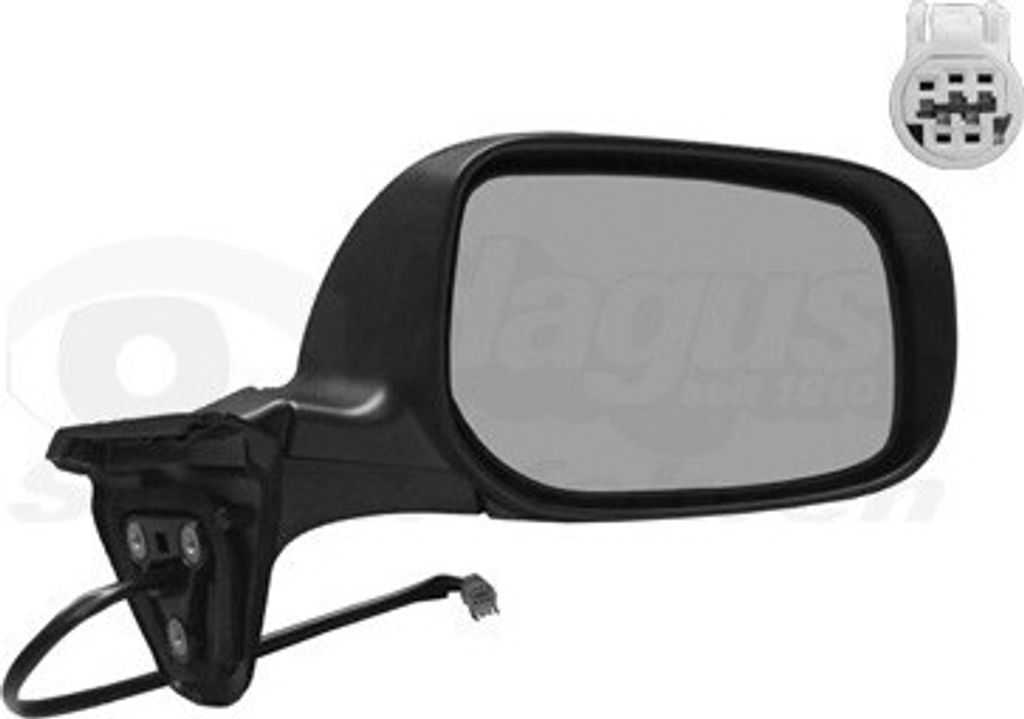 VAN WEZEL 5405808 Außenspiegel Seitenspiegel Rechts für TOYOTA AURIS (NRE15, ZZE15, ADE15, ZRE15, NDE15) Konvex Beheizt Grundiert