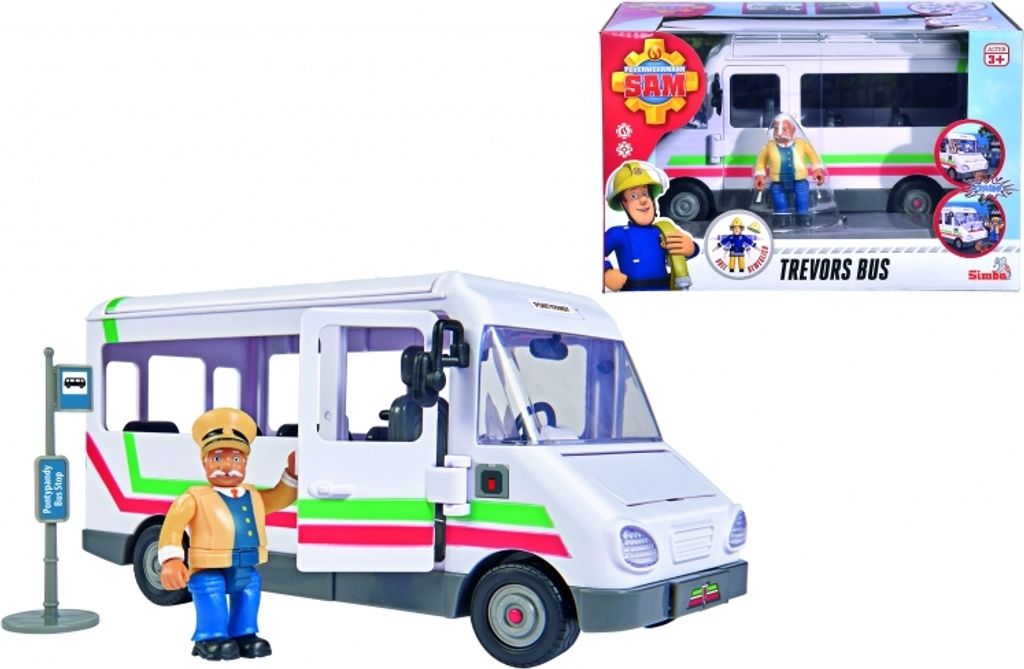 Simba Feuerwehrmann Sam Trevor's Bus mit Zubehör Für Kinder Produktbild 12