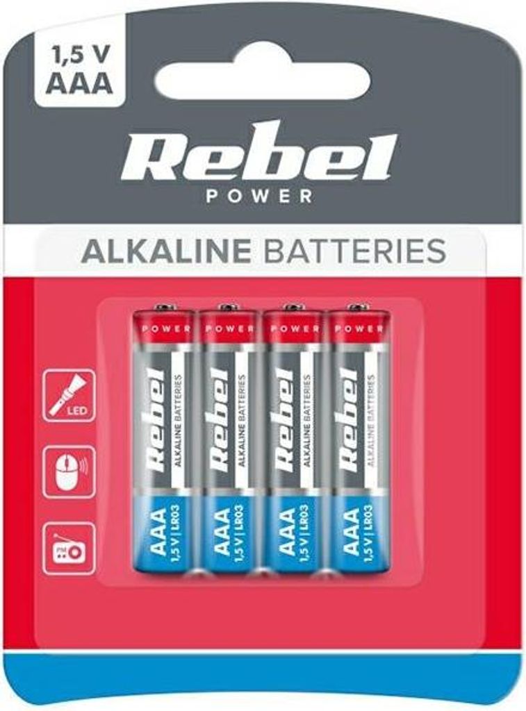 Rebel Lr03 Alkaline-Batterien 4Sztbat0060B