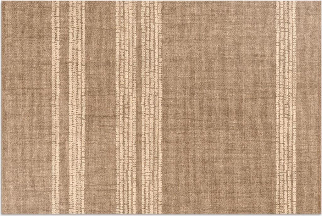 Beige gefüttertes Boho-Stoff-Imitat – Vinylteppich – 120x180 cm – Outdoor Teppich – Terrasse – Wetterfest – Modern