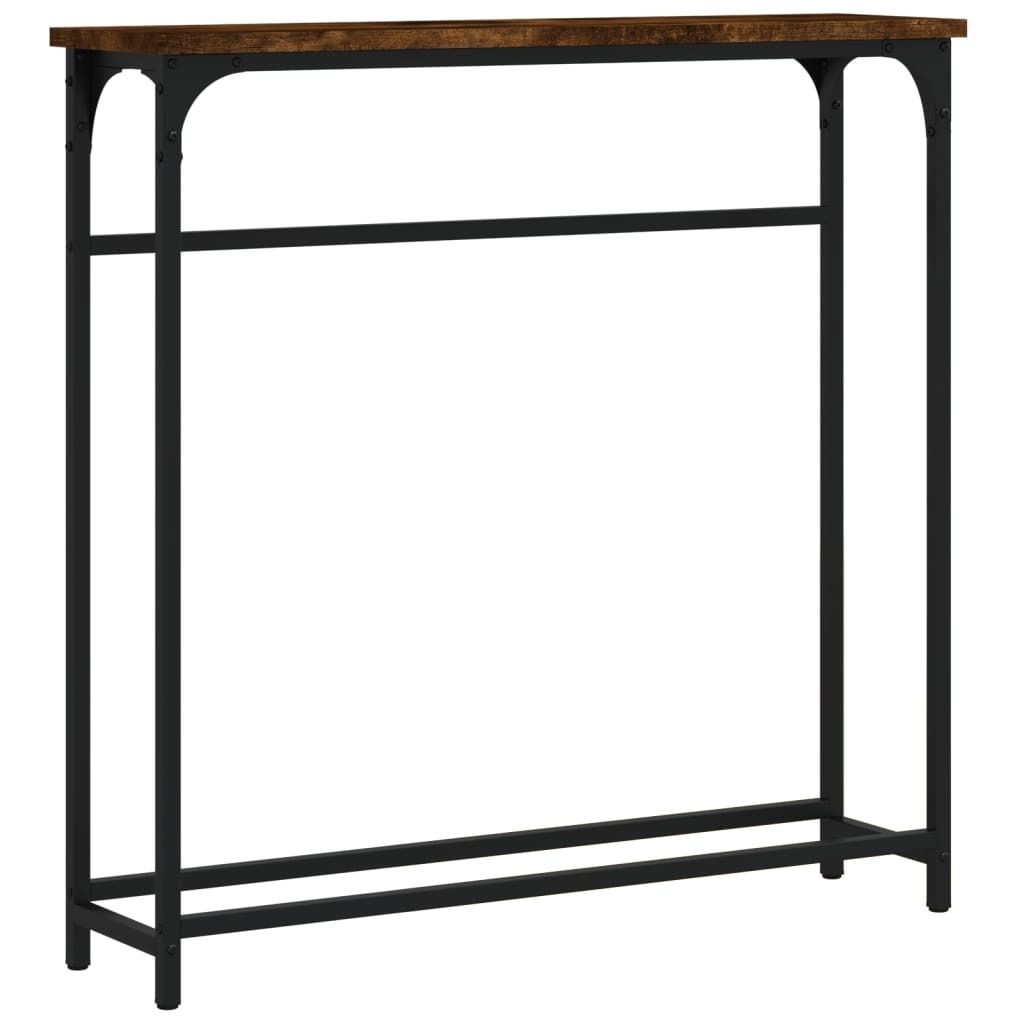vidaXL Table console chêne fumé 75x19,5x75 cm bois Image du produit 