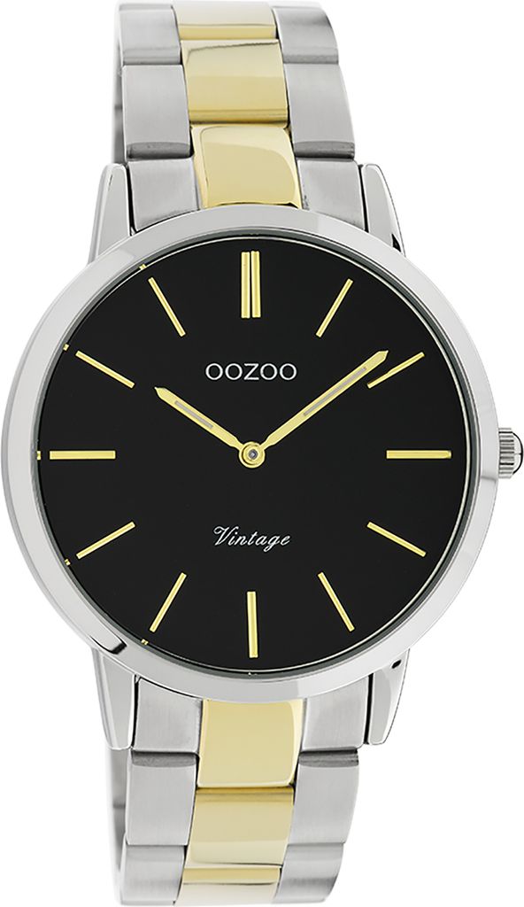 Oozoo Armbanduhr silber gold Metall Vintage Series Damen-Herren Analog UOC20104