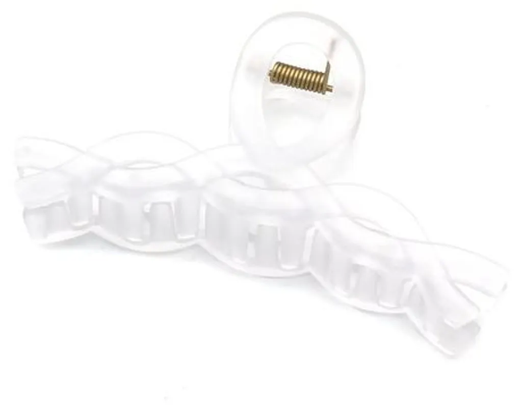 Barrette Griffe Transparente 11,5 cm - Pince à Cheveux Grand Format