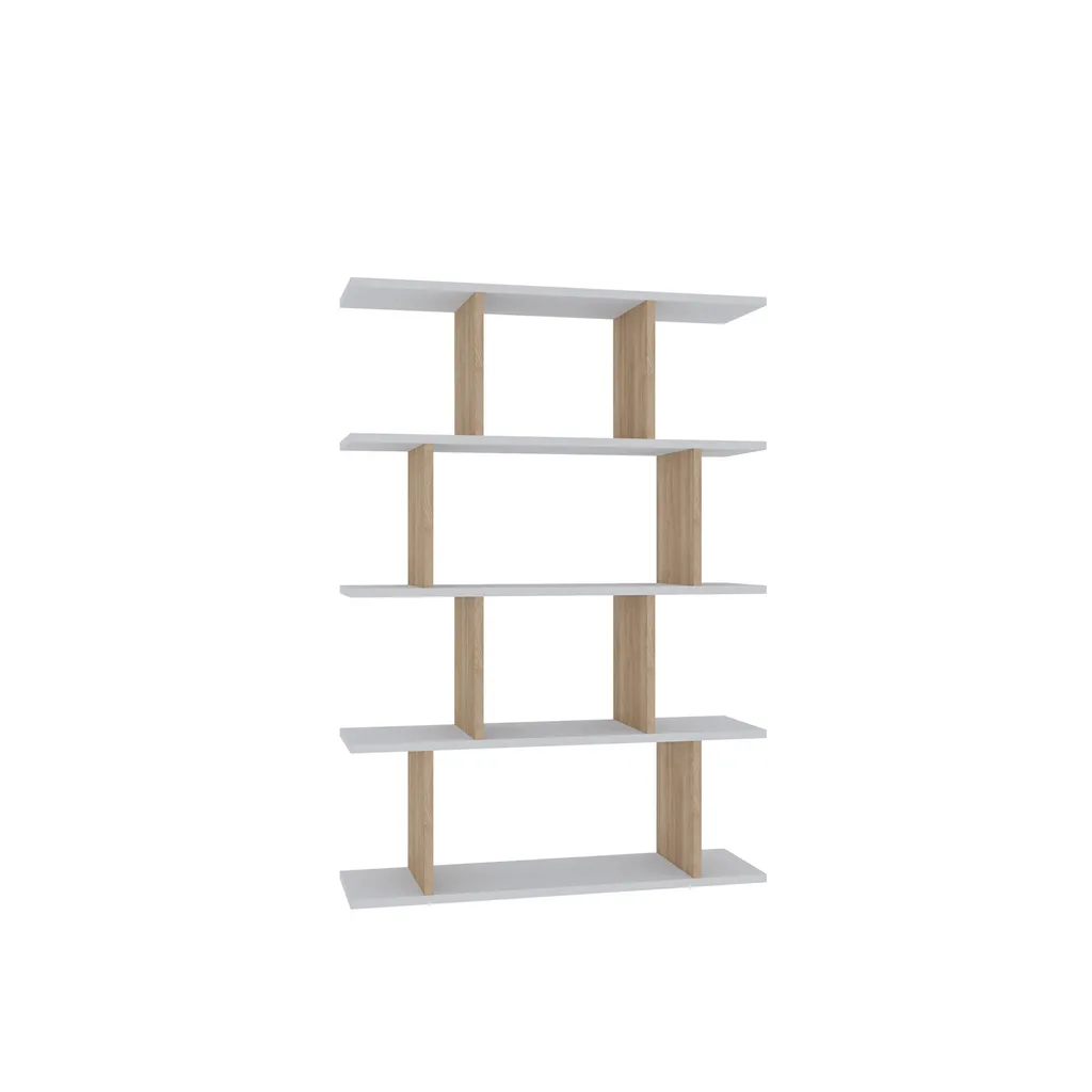 Bibliothèque de bureau et étagère de rangement blanche Harmon
