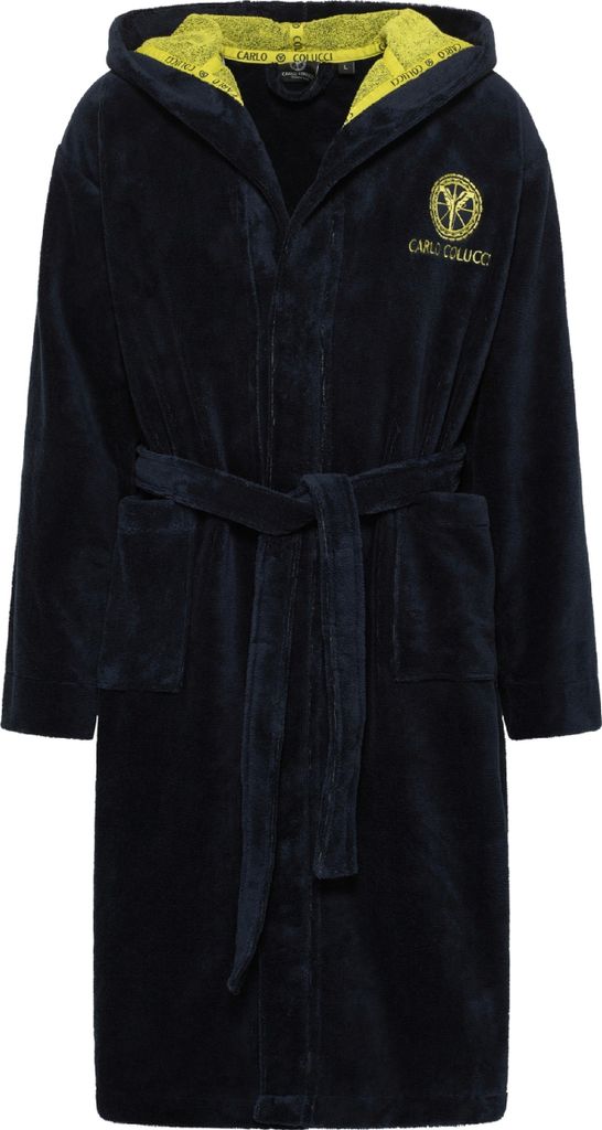 CARLO COLUCCI Herren Bademantel Como | Kapuze | Kimono-Stil Produktbild 
