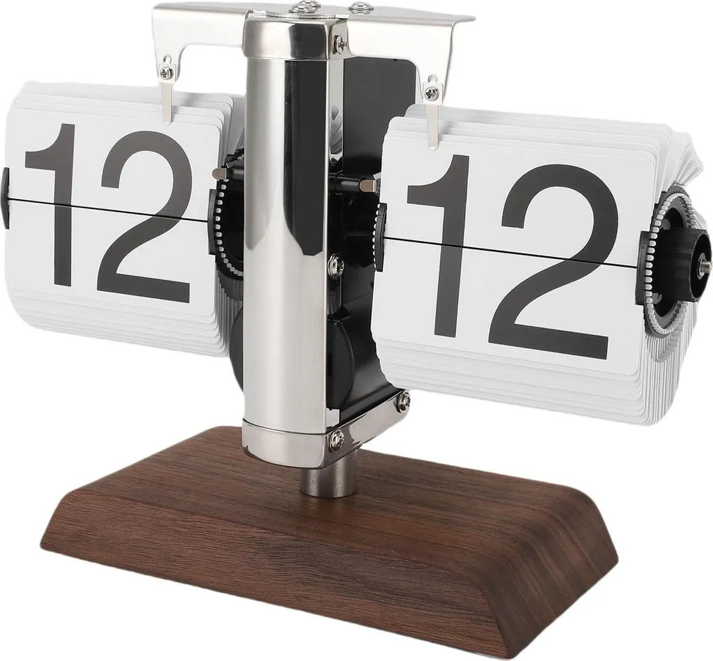 Horloge Flip Automatique à Grands Chiffres 24h avec Mécanisme Apparent