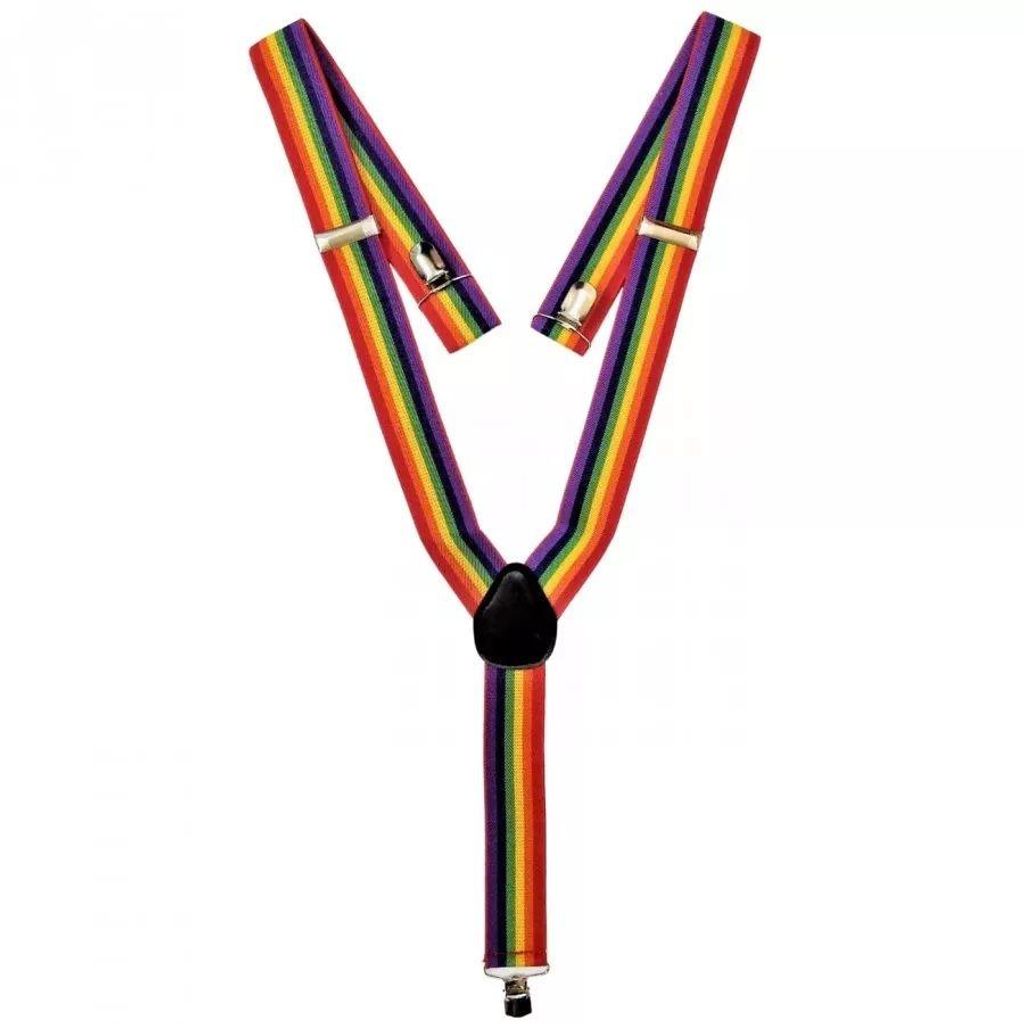 Regenbogen Hosenträger, ca. 85 cm lang und 3 cm breit, aus Produktbild 